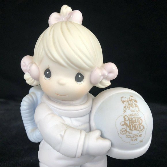 1991 Precious Moment The Club Thats Out of the World Girl in Space Suit Figurine - Picture 2 of 7